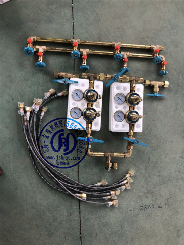 2X4雙側(cè)雙路黃銅氧氣匯流排