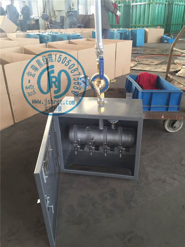 4接口氬氣終端箱帶減壓器